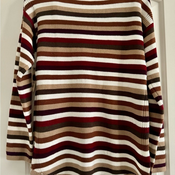(NWT) ST JOHN’S BAY Women’s Striped Multicolor Round Neck Sweater Top-Size SMALL - Picture 2 of 8